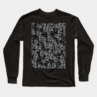 Grey Minimal Abstract Collage Mosaic. Long Sleeve T-Shirt